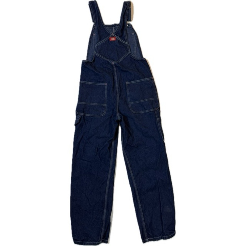 DICKIES Unisex Bib Overalls Blue Denim Workwear 30x30 Sm-Med - Picture 4 of 12